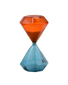 Timer, glass, red+black, Ø6 xH12 cm, 5 minutes