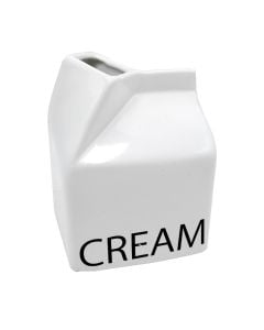 Decorative vase, ceramic, white, 11x11xH15 cm