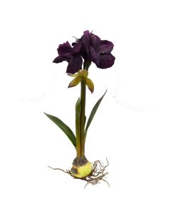 Artificial flower, AMARYLLIS, plastic, purple, 50 cm