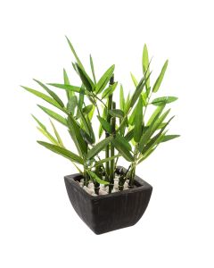 artificial tree, polyethylene/metal, black, 23x23xH26 cm