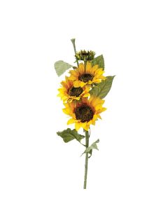 Artificial flowers, sunflower, plastic, yellow, 80 cm