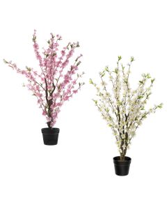 Artificial tree, cherry blossom, plastic, assorted, 100 cm