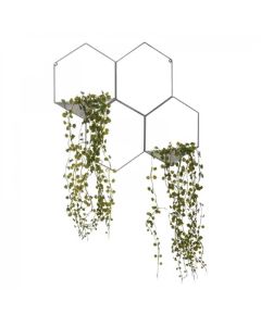 Hanging plant, metal, grey, 49 cm