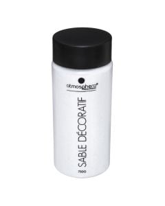 Decorative sand, white, in bottle, 750 gr, Ø6.5 xH16 cm