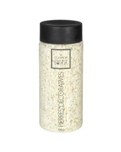 Decorative stone, ivory, in bottle, 750 gr, Ø6.5 xH16 cm