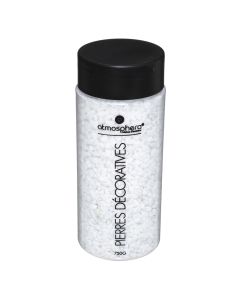 Decorative stone, white, in bottle, 750 gr, Ø6.5 xH16 cm