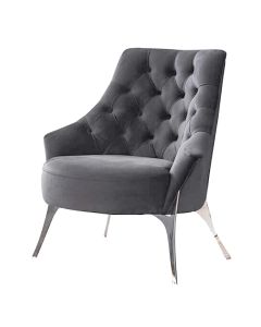 Armchair, Milano, metal frame, textile upholstery, black, 75x93xH91 cm