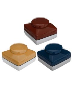 Decorative box, dolomite, assorted, 10x10xH7.5 cm