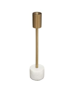 Mbajtëse qiriri, mermer/metal, floriri, Ø6 xH27 cm