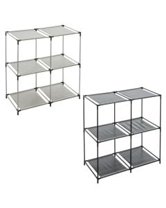 Multifunctional shelf, non woven/metal, assorted, 69x34.6xH69.5 cm