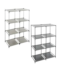 Multifunctional shelf, non woven/metal, multicolor, 70.5x35xH102.5 cm