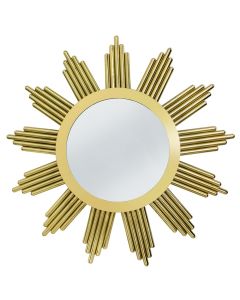 Mirror, metal frame, golden, Ø83 cm