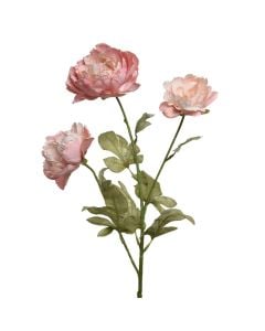Artificial flower, peony, plastic, pink, 12x12xH70 cm