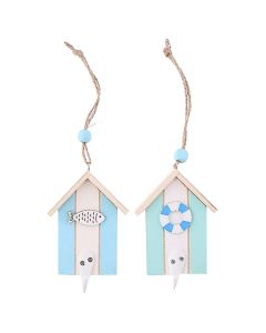 Decorative hanger, wooden, 7x3xH22 cm