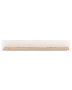 Wall shelf, Valencia, melamine, artisan oak, white, 146x19.5xH24 cm