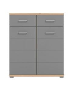 Hall unit cabinet, Lanzarote, melamine, artisan oak, graphite grey, 86.5x40xH103 cm