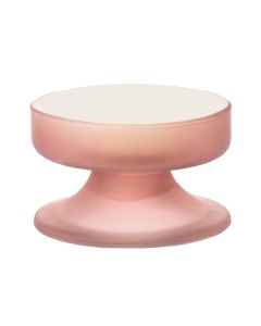 Candle holder, Riverdale, glass, pink, 11xH7 cm