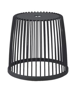 Coffee table, Clubo, plastic, anthracite, 38.6x35.8 cm