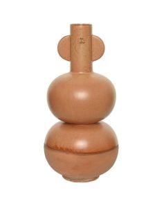 Decorative vase, earthenware, brown, Ø20xH40.5 cm