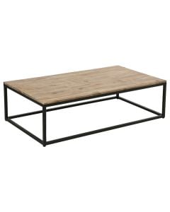Side table, Edena, metal/wood, brown/black, 115x65xH.5 cm