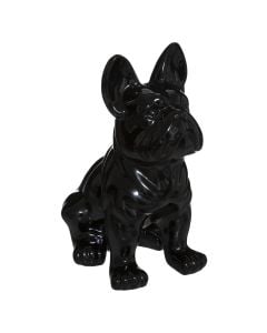 Decorative object, Bulldog, ceramic, black, 22.5x18xH12cm
