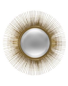 Decorative mirror, Sun, mdf/metal, glass, gold, 58x3cm