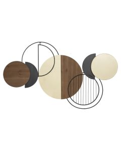 Wall decor, Aenor, metal/Mdf, colorful, 116x5xH76 cm