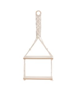 Wall shelf, mdf/rope, natural, 30x10xH66 cm