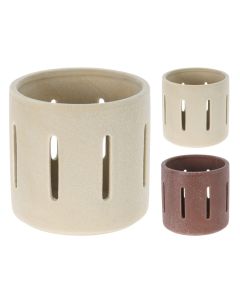 Candle holder, dolomite, assorted, 11 cm