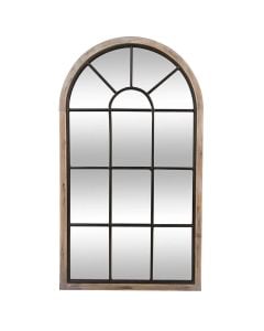 Decorative mirror, Zoe, mdf/glass, black/natural, 60xH106.5 cm