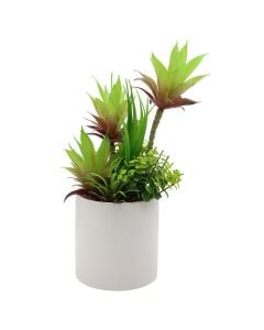 Artificial flower, in vase, plastic, green, 12x35 cm