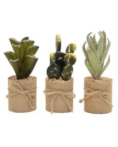 Artificial flower, in vase, plastic, assorted, 7x12.5 cm