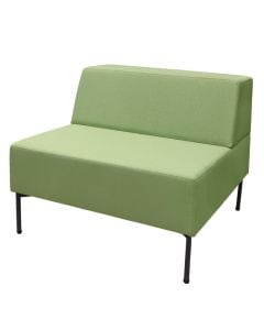 Sofa, Zivella, single, textile upholstery, metal legs, green, 80x81xH68 cm