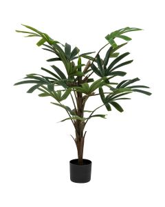 Artificial flower, in vase, Pe/sand/cement, green/black, H120 cm