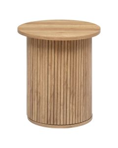 Side table, Colva, Mdf/wood, brown, D45xH45 cm