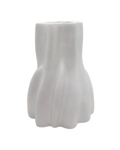 Decorative vase, ceramic, white, 24x24x33.5 cm