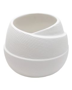 Decorative vase, ceramic, white, 24x24x20 cm