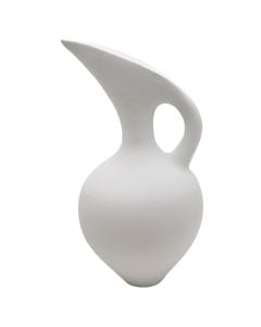 Decorative vase, ceramic, white, 21x21x42.5 cm