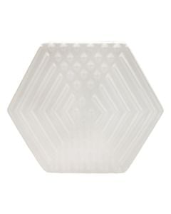 Decorative vase, ceramic, white, 23x5x20 cm
