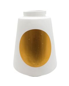 Decorative vase, ceramic, white/red, 19.5x19.5x27 cm
