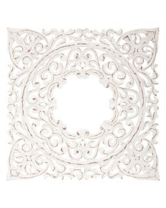 Decorative mirror, Fanny, mdf, white, 58x58 cm