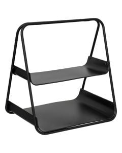 Storage shelf, Subli, metal, black, 40.5x30xH42.5 cm