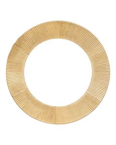 Decorative mirror, Milda, metal, golden, Ø90 cm