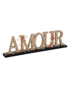 Decorative object, Amour, mdf/ dried flower, colorful, 50x13.5xH5.5 cm