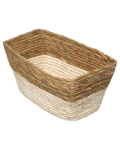 Storage basket, straw, brown, 15x31 cm