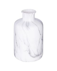 Decorative vase, ceramic, white/black, Ø11xH17.5 cm