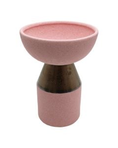 Decorative vase, porcelain, pink/brown, 8x35 cm