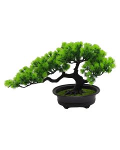 Artificial flower, in vase, polypropylene/concrete, green/black, 23 cm