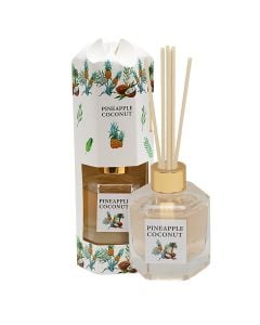 Diffuser, with sticks, Ocean, aromatic oil, 120 ml, hexagonal box, glass, transparent