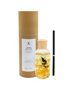Diffuser, with dried flowers, 250 ml, aromatic oils, glass, transparent